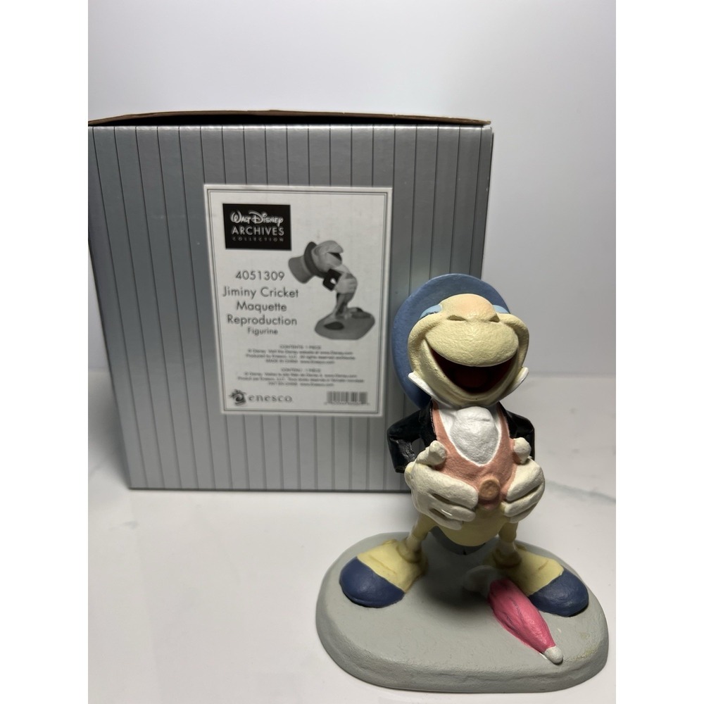 Enesco Ltd Ed Disney Archives Jiminy Cricket Maquette Figurine With Box - Picture 6 of 9
